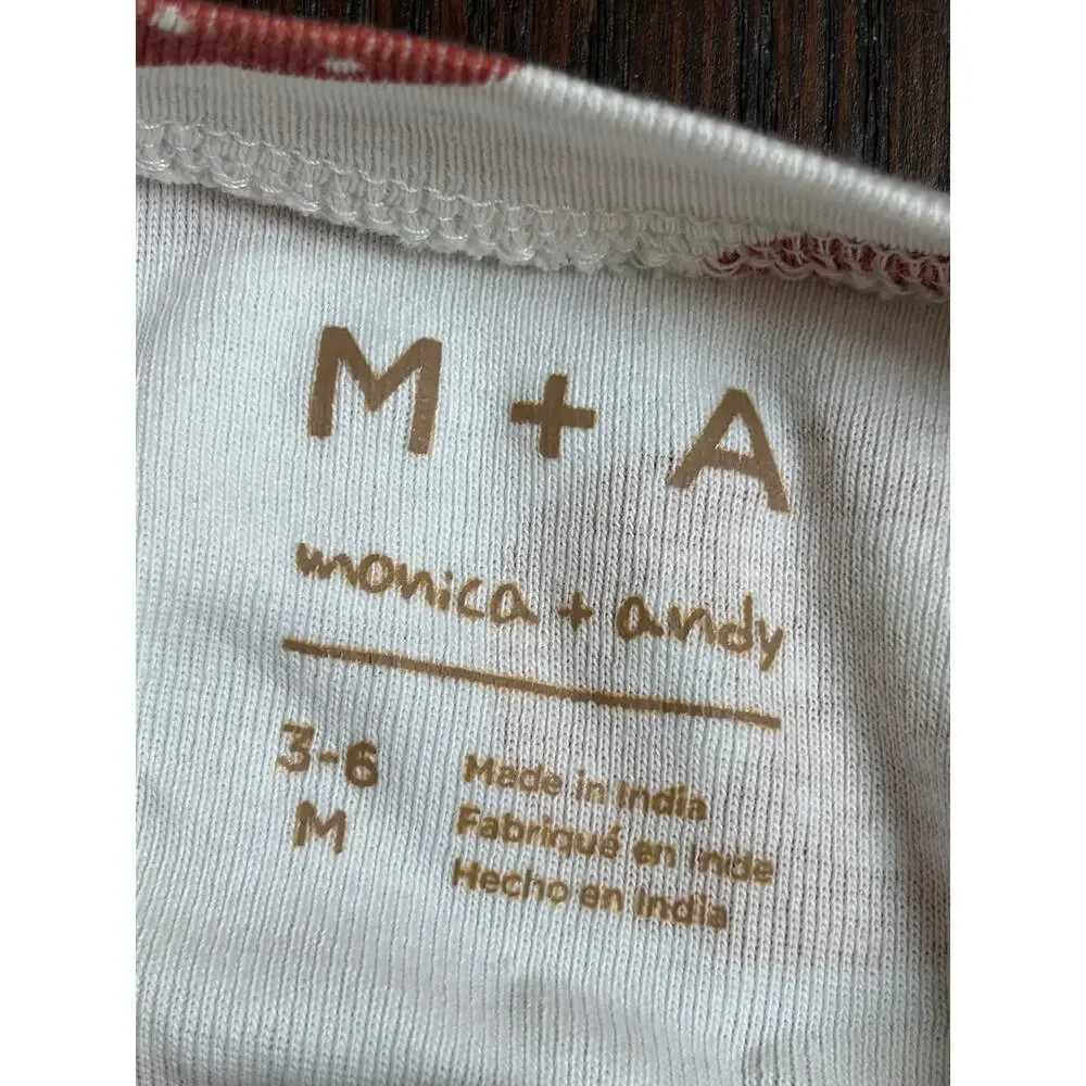 Monica + Andy Baby Pretzel Pajama Zipper One-Piece Romper (White / Brown) - 3-6M